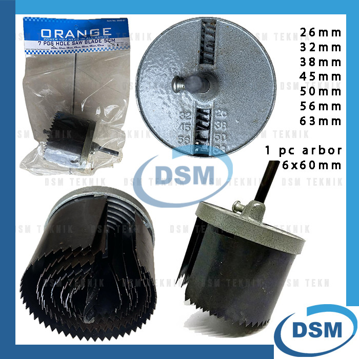 MATA HOLE SAW SET 7 ชิ้น ดอกเจาะไม้ HYDROPONIC PIPE HOLES ชุด HOLESAW