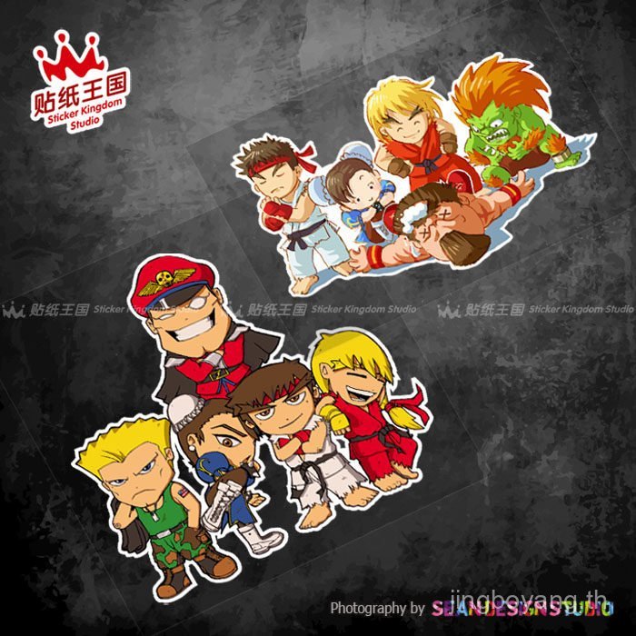 Street Fighter Street Fighter รถหน้าต่างด้านหลังสติกเกอร์สะท้อนแสงที่ไม่ซ้ํากัน