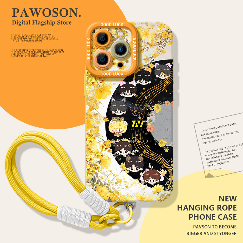 บันทึก Times Youth League เคสโทรศัพท์เหมาะสําหรับ Apple 16 พร้อมเชือกเส้นเล็ก iphone15promax สินค้า 