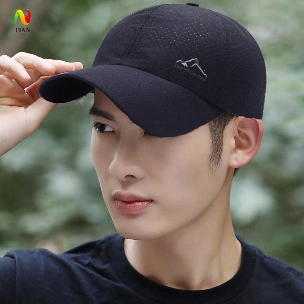 INQUIRY IMPACT หมวกกันแดดกันแดด,หมวกเบสบอลแบบปรับได้แห้งเร็ว,Unisex UV Protection Thin Mesh Snapback