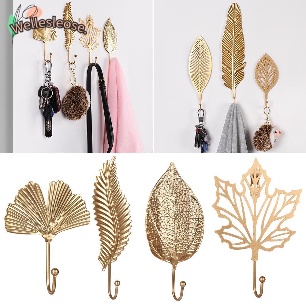 WELLE Leaf Shape องค์กรห้องน้ําสําหรับผ้าเช็ดตัวเสื้อผ้าของขวัญแขวนผนัง