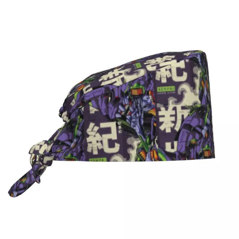 ชุดพยาบาล Manga Evangelion สั่งทำ และหมวก scrub caps สำหรับผู้หญิง