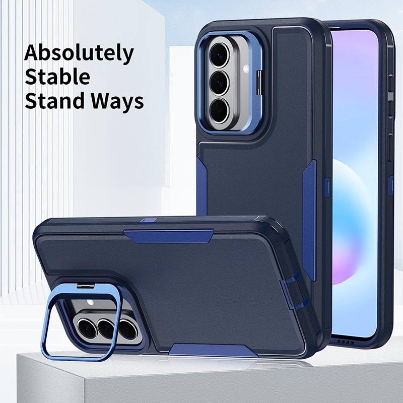 SAMSUNG สําหรับSamsung Galaxy A57 A56 A37 A36 A26 A17 A16 A07 A06 5G 4Gกรณี,ฮาร์ดเกราะที่แข็งแกร่งกันกระแทกสีโลหะเลนส์ผู้ถือปกป้องฝาครอบ