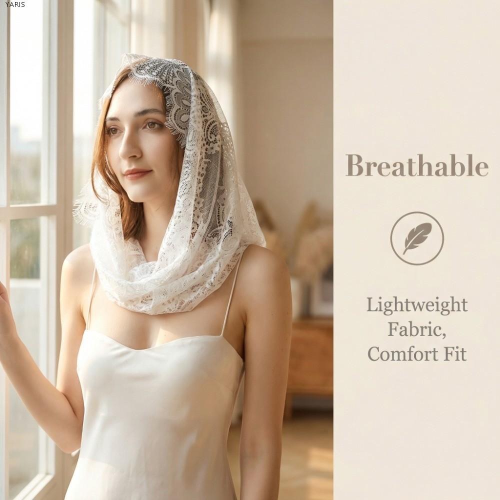YARIS Lace Veil สไตล์คาทอลิกสเปน สีดำและขาว เพอร์เฟคสำหรับเจ้าสาว