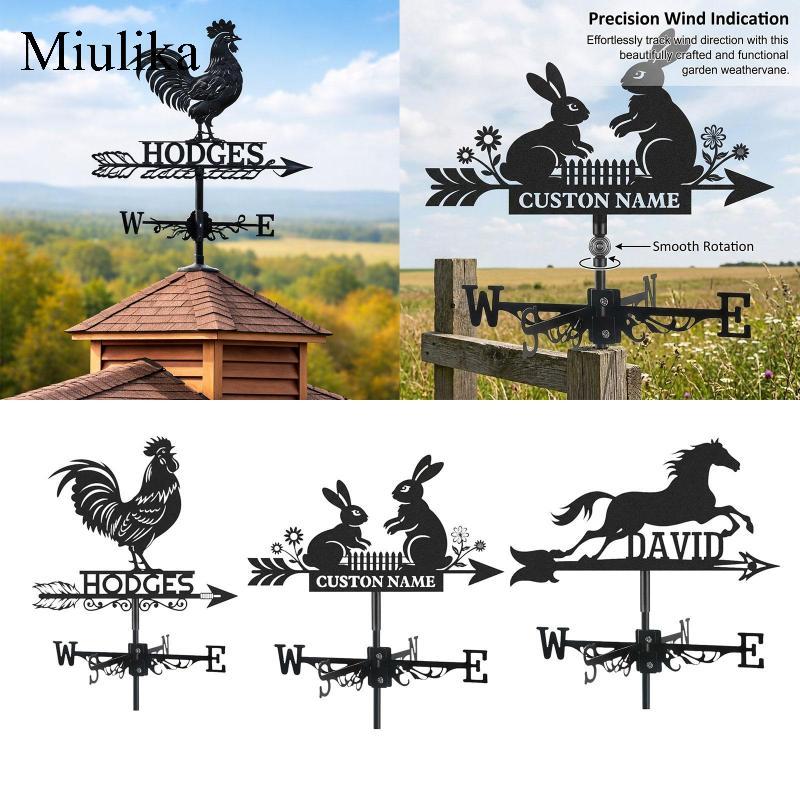 Miulika Vane ลายสัตว์ Wind Vane with Animal Motif ตกแต่งสําหรับบ้านไร่และฟาร์ม
