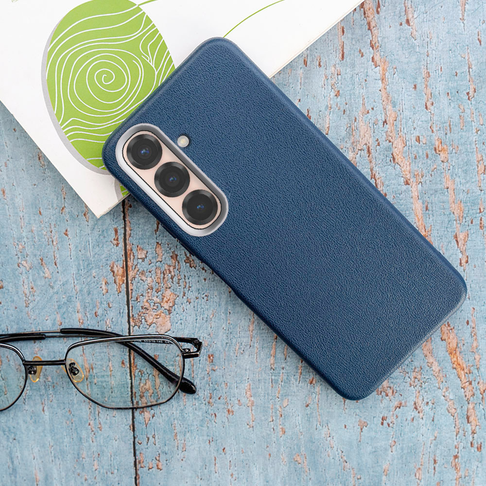 SAMSUNG เคสโทรศัพท์สําหรับSamsung Galaxy S25 FE S25 + SM-S931 S731 S936 พรีเมี่ยมFauxหนังยางTPUผิวFriendly Touch Bezelคลาสสิก