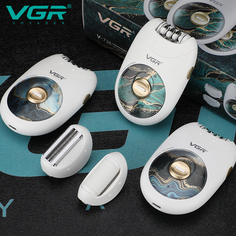 VGR736 ชุดกําจัดขนสุภาพสตรีสามในหนึ่งเดียวทั้งร่างกายมัลติฟังก์ชั่ในครัวเรือนตัดผมขัดกําจัดขน