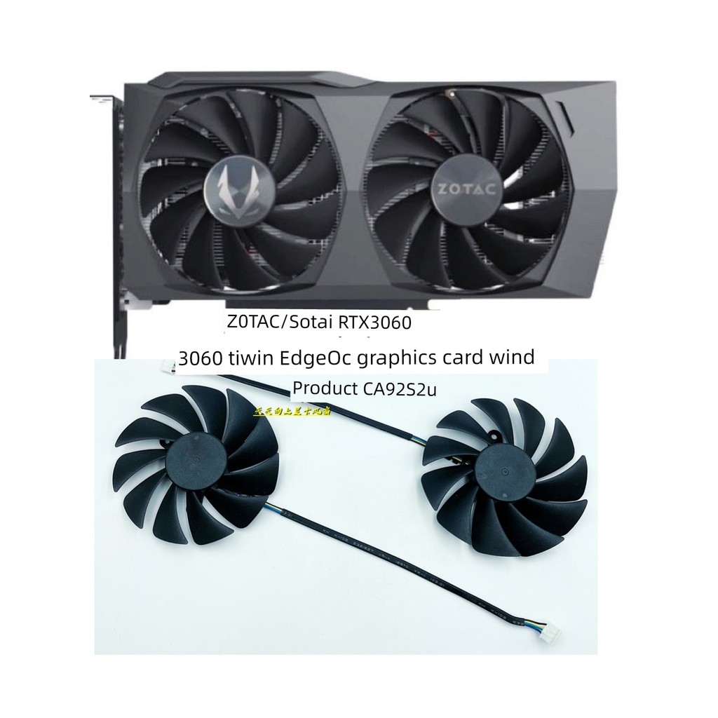 ZOTAC/ZOTAC RTX3060 3060ti Twin Edge OC พัดลมระบายความร้อนการ์ดกราฟิก GA92S2U