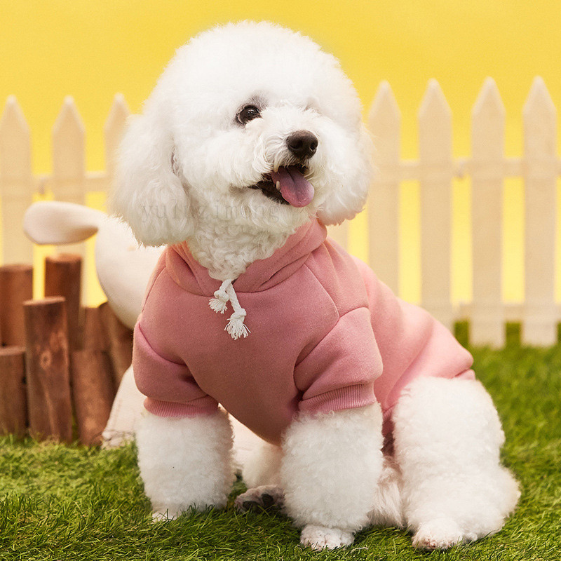สุนัข Bichon ซับขนแกะ Casual Puppy Universal Taiwei Hooded Bodi สองขาเสื้อผ้าที่สวยงามเสื้อผ้า