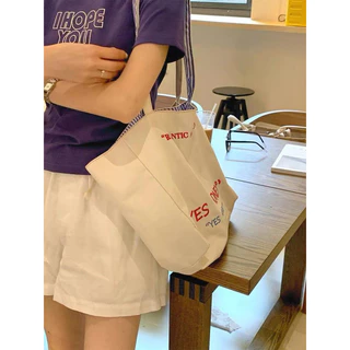 【Zenpy】 กระเป๋าสะพายข้างผ้าแคนวาส ใช้ได้ 2 ด้าน สไตล์เกาหลี, จุเยอะ สีสันสดใส, เหมาะสำหรับนักเรียนและคุณผู้หญิง, P035
