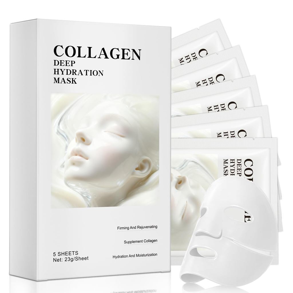 มาส์กหน้าคอลลาเจนการดูดซึมสูง Skin Care(5ea), มาส์กหน้าให้ความชุ่มชื้นลึกพร้อมคอลลาเจน, ผิวกระจก Ach