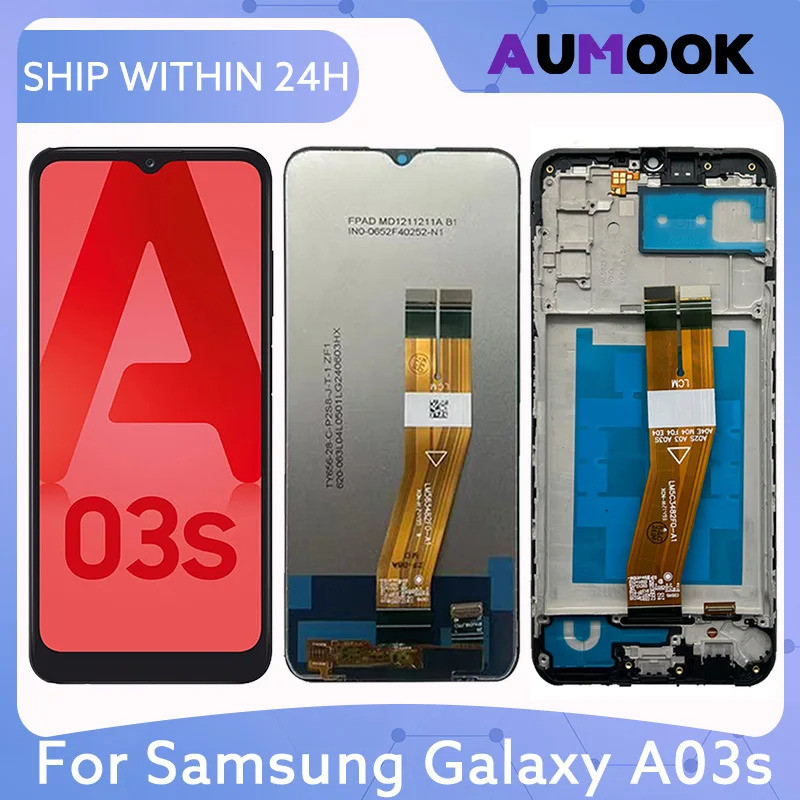 สําหรับ Galaxy A03s จอแสดงผล LCD 6.5 "A037F A037M A037G A037U A037W Touch Screen Digitizer Assembly 