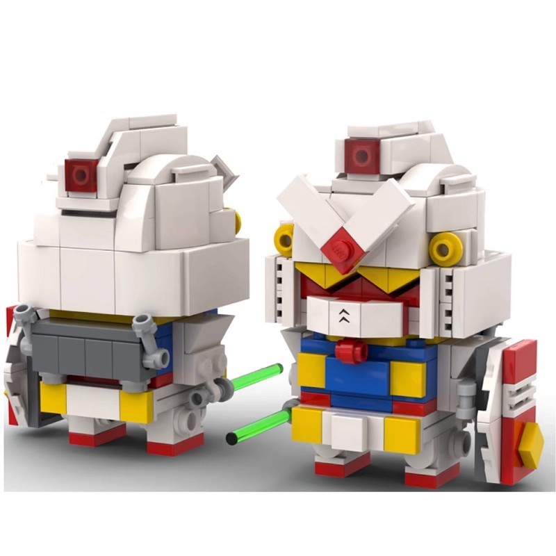 MOC Building Blocks ใช้งานร่วมกับ Lego Gundam rx-78-02 Gundam Square Head Series เด็กของขวัญรุ่นเครื