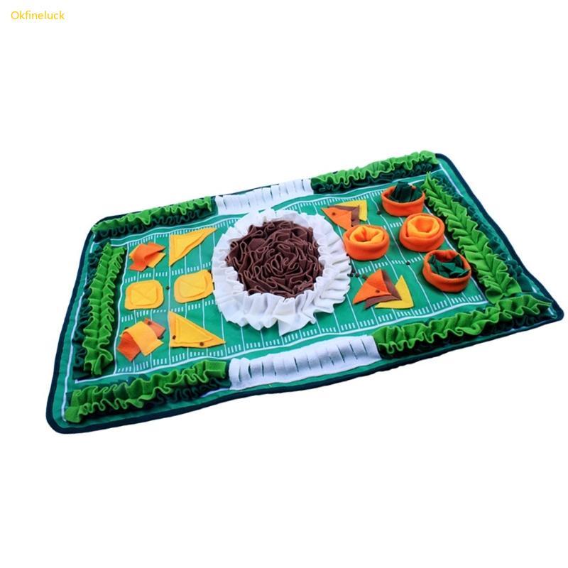 OKFI Pet Sniffing Training Mats ซักเครื่องขนแกะ Snuffle Puzzle Mats