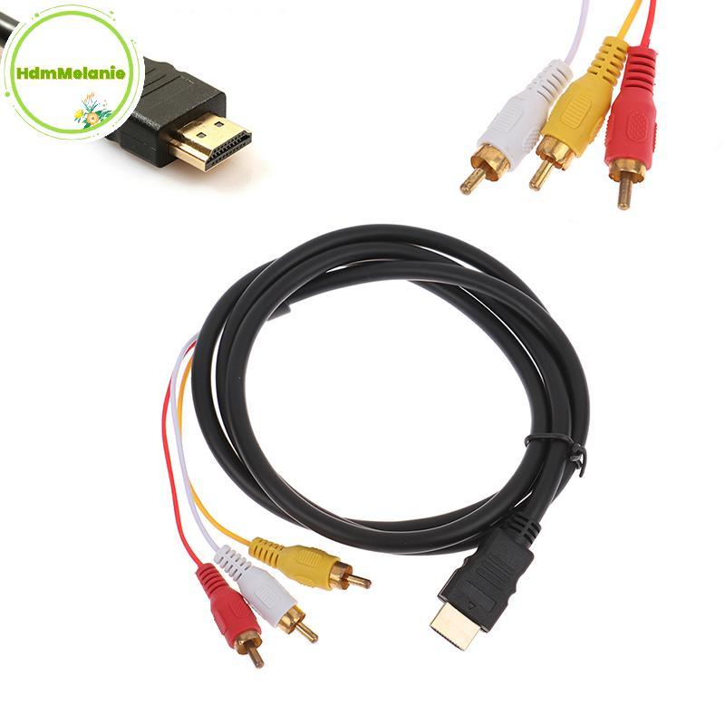 HDMM 5ft HDMI to 3RCA/HDMI to AV Converter Video Audio Converterponent อะแดปเตอร์สําหรับ PC TV TH