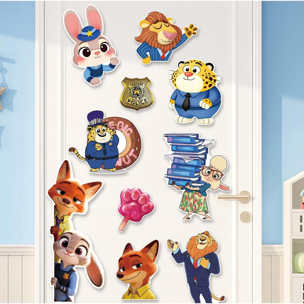 สติ๊กเกอร์แม่เหล็ก Cruise Wheel สติ๊กเกอร์ติดประตู ตกแต่ง disney Crazy Animal City สติ๊กเกอร์ติดตู้เย็น Entrance Door Cover Ugly Self- ราคา ถูกที่สุด ดีลบีเคเค แกลเลอรีภาพที่ 8