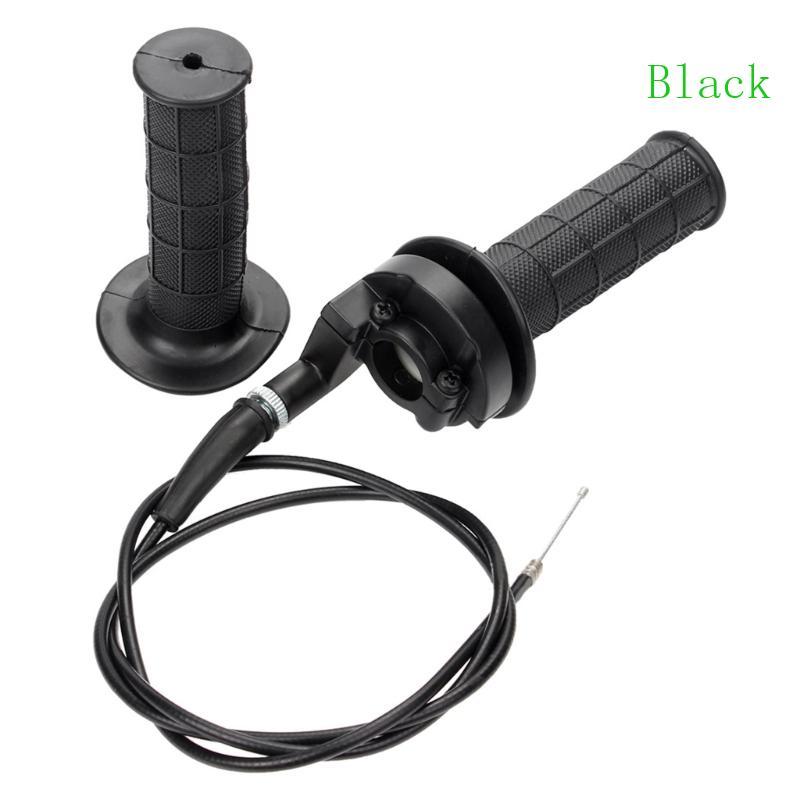 สีดําคันเร่งสาย Grips สําหรับ 50cc 110cc 125cc 150cc 250cc Dirt Bike