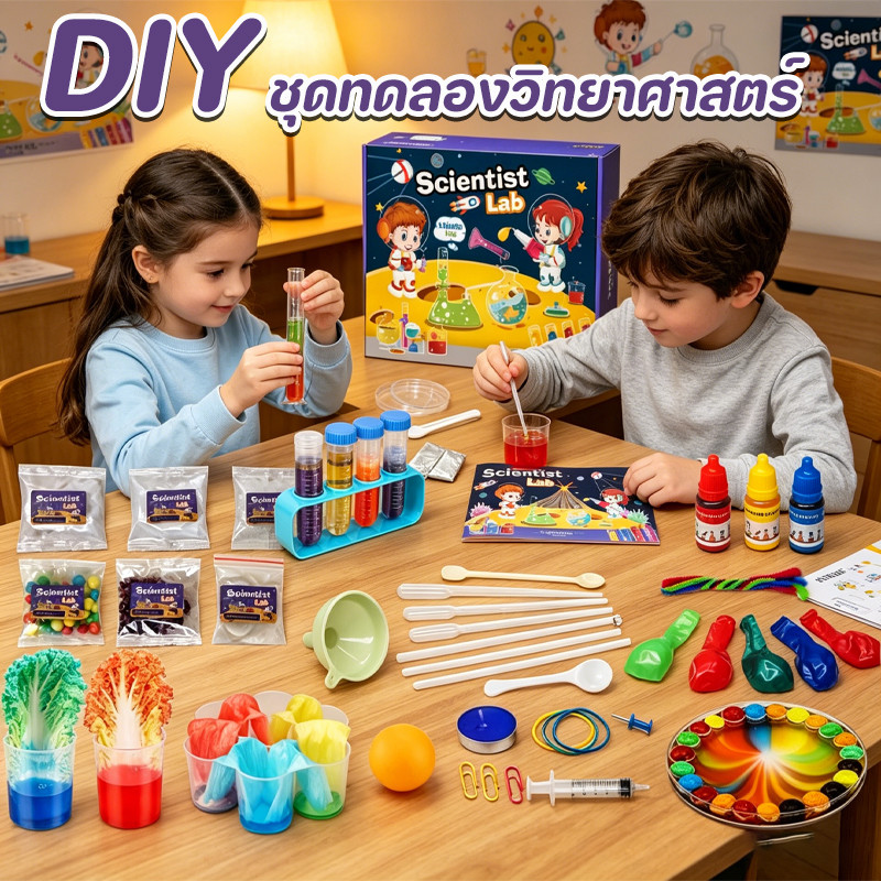 DIY ชุดทดลองวิทยาศาสตร์ ของเล่นทำเอง การทดลอง ของเล่นเสริมพัฒนาการสำหรับเด็ก