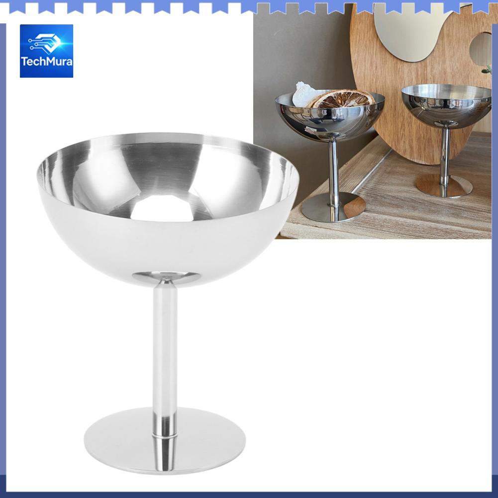 TechMura Luqeeg สแตนเลส Ice Cream Goblet Modern Retro Decor เครื่องล้างจานปลอดภัยเหมาะสำหรับขนมหวานสลัด Social Gathering
