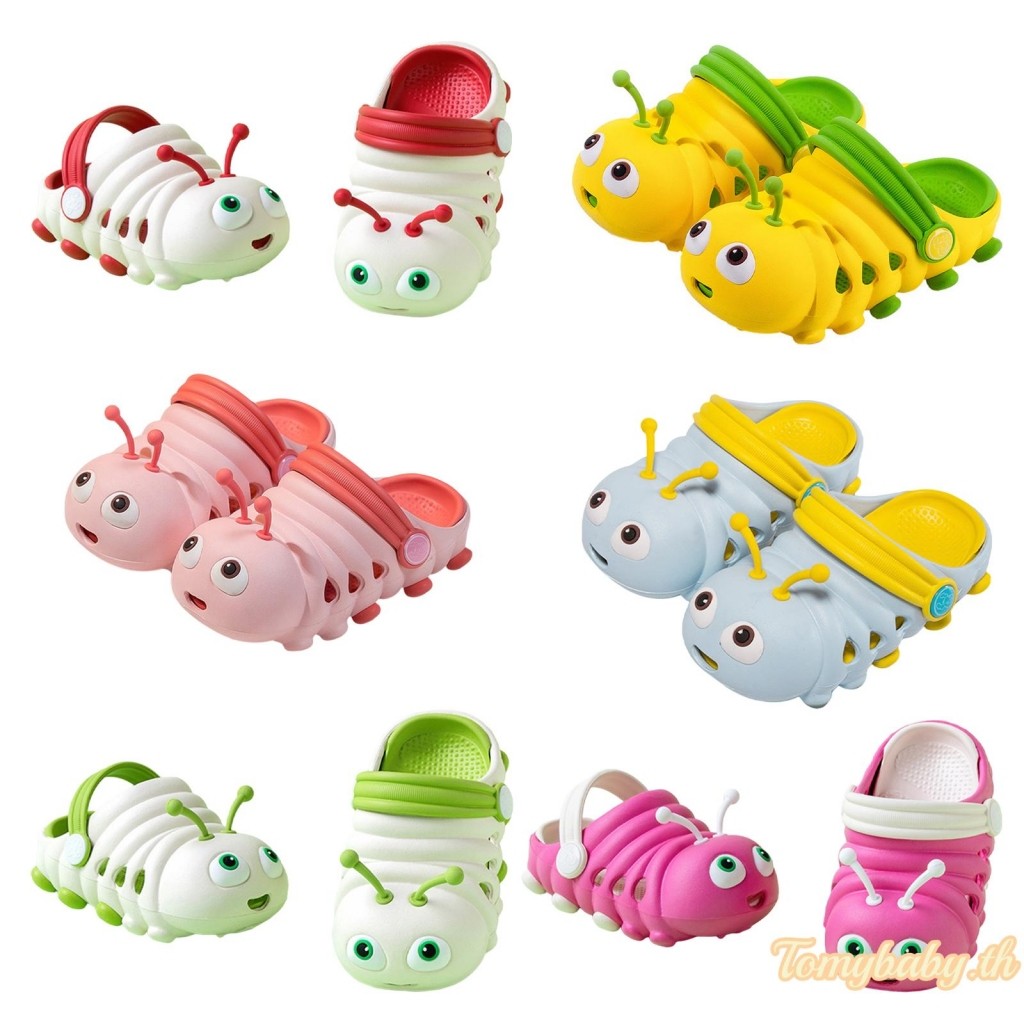 【ส่งจากไทย】รองเท้าแตะ EVA สำหรับเด็กผู้หญิงในฤดูร้อน ยี่ห้อ Caterrpillar มีฝุ่นกันลื่น ใช้ได้ทั้งชายหาดและกลางแจ้ง