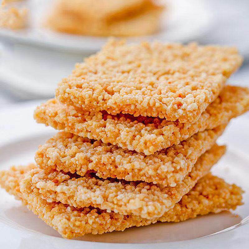 新品现货原味手工糯米锅巴小米酥酥锅巴香辣安徽特产休闲零食5斤整箱Original handmade glutinous rice crispy rice crispy rice crispy cris