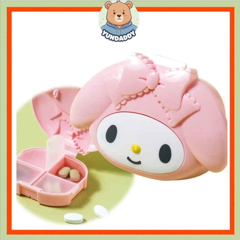 [SANRIO] My Melody 4-Compartment Multi Case (อุปกรณ์เสริมและที่เก็บยา)