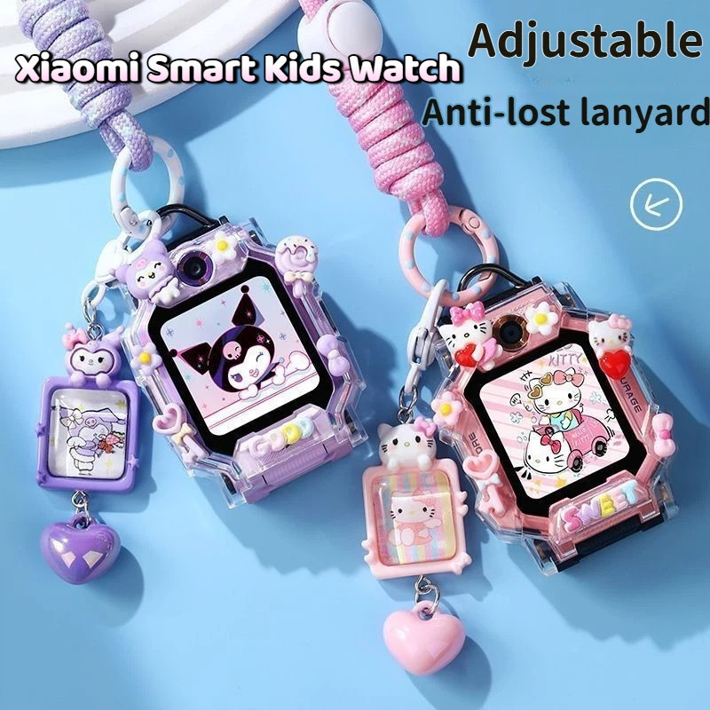 Lanyard + การ์ตูน DIY สําหรับ Xiaomi Smart Kids Watch Lanyard สําหรับ Xiaomi Smart Kids Watch เคส