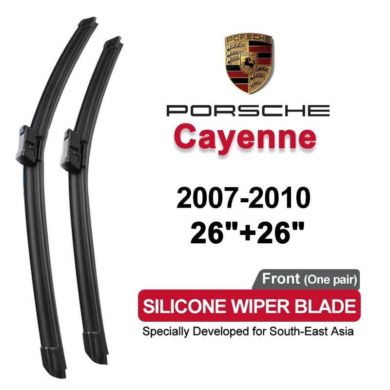 ที่ปัดน้ำฝนรถยนต์ซิลิโคน Porsche Cayenne (957/9PA) 2007-2010 2009 2008 ชุดใบปัดน้ำฝนกระจกหน้า 26/26 