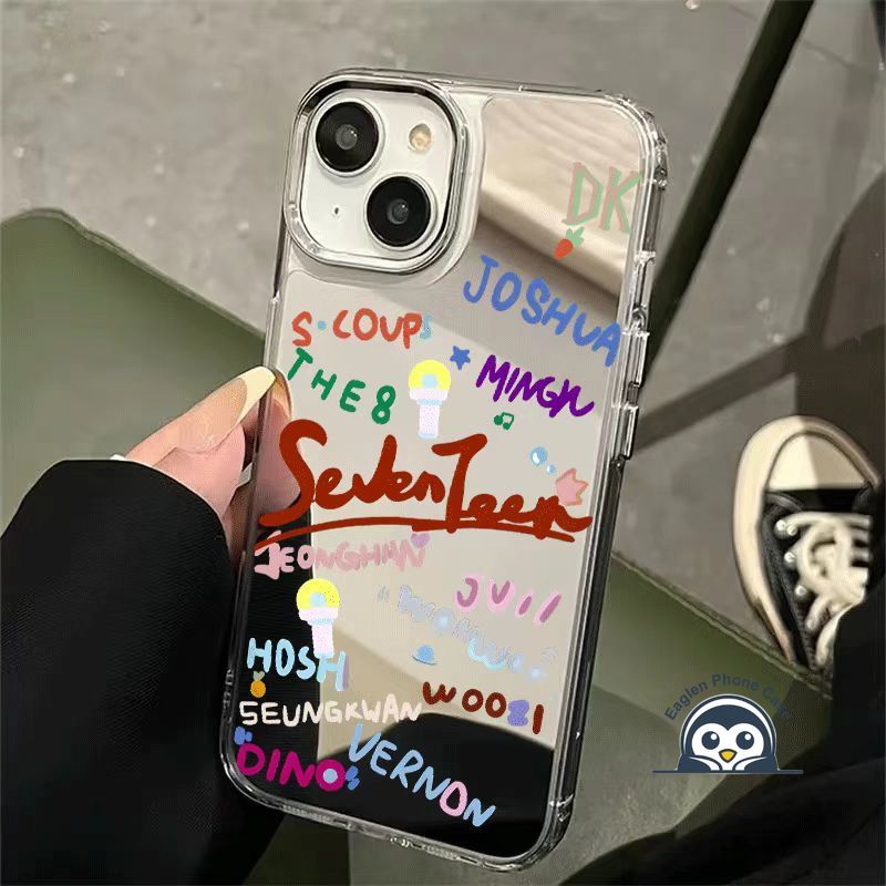 น่ารัก Seventeen กระจกเคสโทรศัพท์สําหรับ Vivo V70 FE Elite V60 V50 V40 V40E V30E V30 V29 V27E V29E V