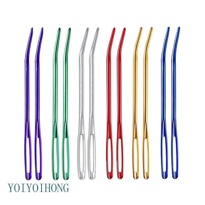 YOI เข็มเย็บผ้าตาขนาดใหญ่ปลายโค้งเส้นด้าย Darning เข็มจักรเย็บผ้าชุดเข็มสําหรับเย็บผ้าขนสัตว์ถักมือโครเชต์
