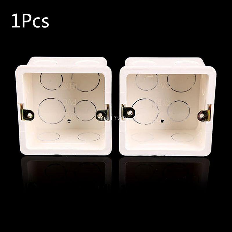MT 80x80 PVC Junction กล่อง Wall Mount Cassette สําหรับสวิตช์ซ็อกเก็ตฐานสวิทช์ด้านล่างกล่องไฟฟ้าอุปก
