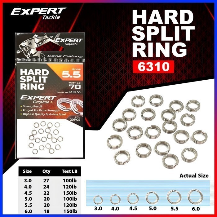 Split Ring Fishing EXPERT HARD Split Ring 6310 STAINLESS STEEL - 3.0 - 3.0