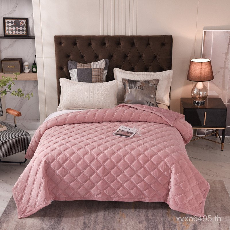 เสื่อทาทามิครัวเรือนผ้านวมผู้ผลิตฤดูหนาว2.2เมตรเตียงปกคริสตัลกํามะหยี่เตียงหนาปกเดียวให้อบอุ่น 4ก3x