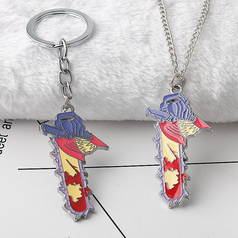 Spot Goods#Anime Peripheral Chainsaw Man Metal Keychain Pendant Chainsaw Man Chainsaw Demon Pochita 