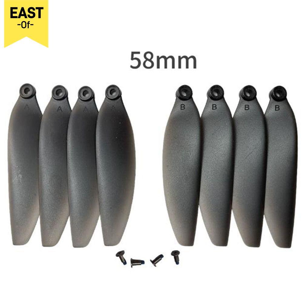 EASTOF ใบพัดพับใบมีด,พลาสติกสีดํารีโมทคอนโทรล Drone อะไหล่, 58 มม./66 มม.Universal Quadcopter ใบมีดอ