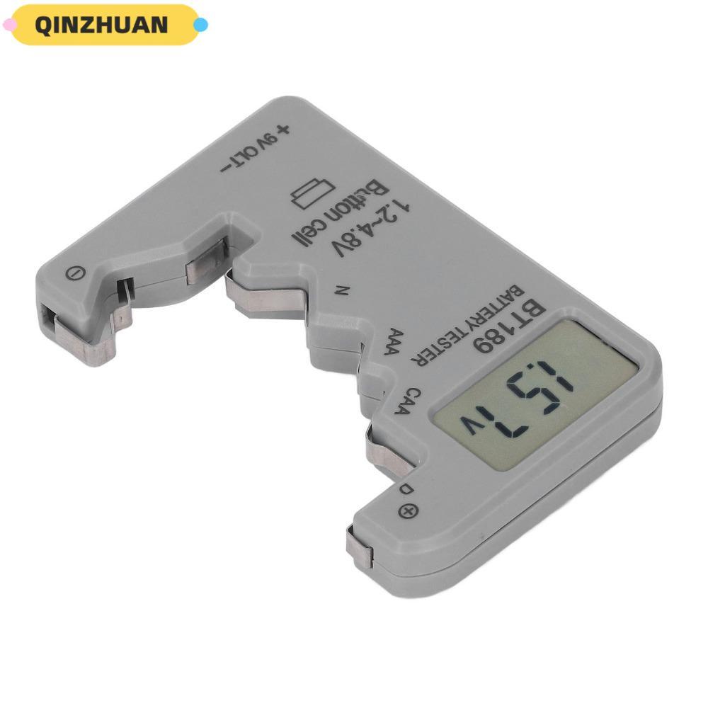 QINZHUAN Digital Battery Checker, ขนาดเล็ก ABS Housing Digital Battery Tester, Universal Compatiilit