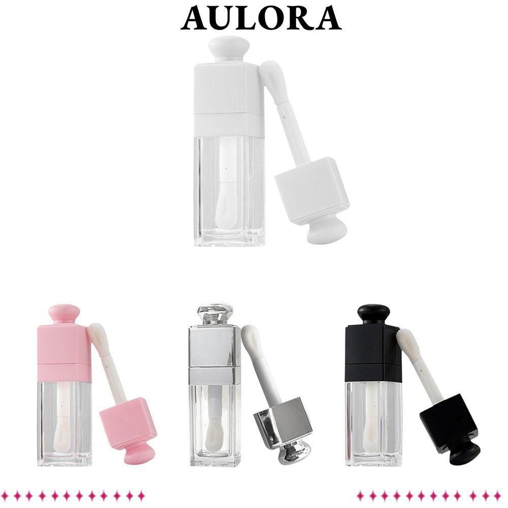 AULORA Lip Gloss Tube, 10ML เครื่องมือแต่งหน้า Lip Glaze หลอดเปล่า, ขวดลิปกลอสอุปกรณ์การเดินทางรีฟิลหนา Rod ลิปสติกหลอดผู้หญิง Lady Girl
