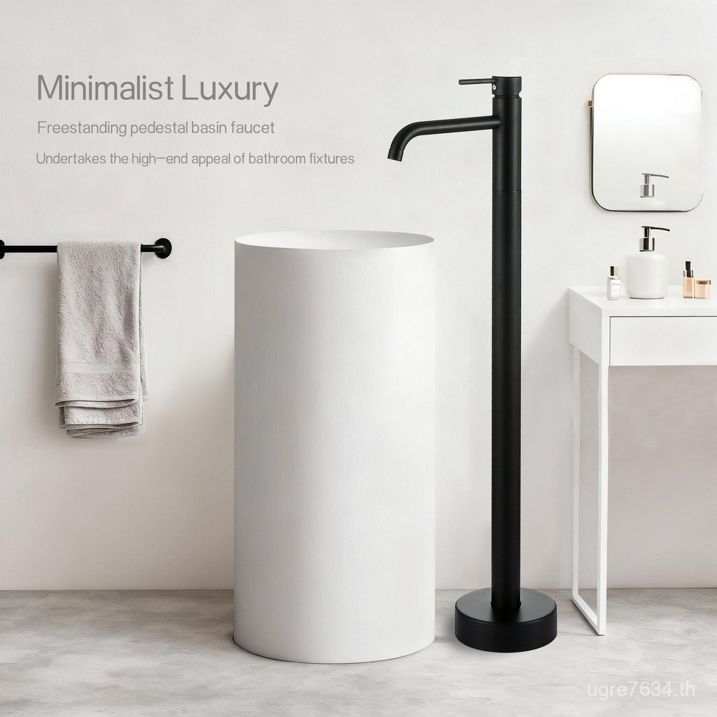 คอลัมน์อ่างล้างหน้าอ่างอาบน้ําโรงแรมควบคุมคู่ห้องน้ําโรงงานขายตรงผนังอ่างน้ําเข้าสูงในครัวเรือนตั้งพ