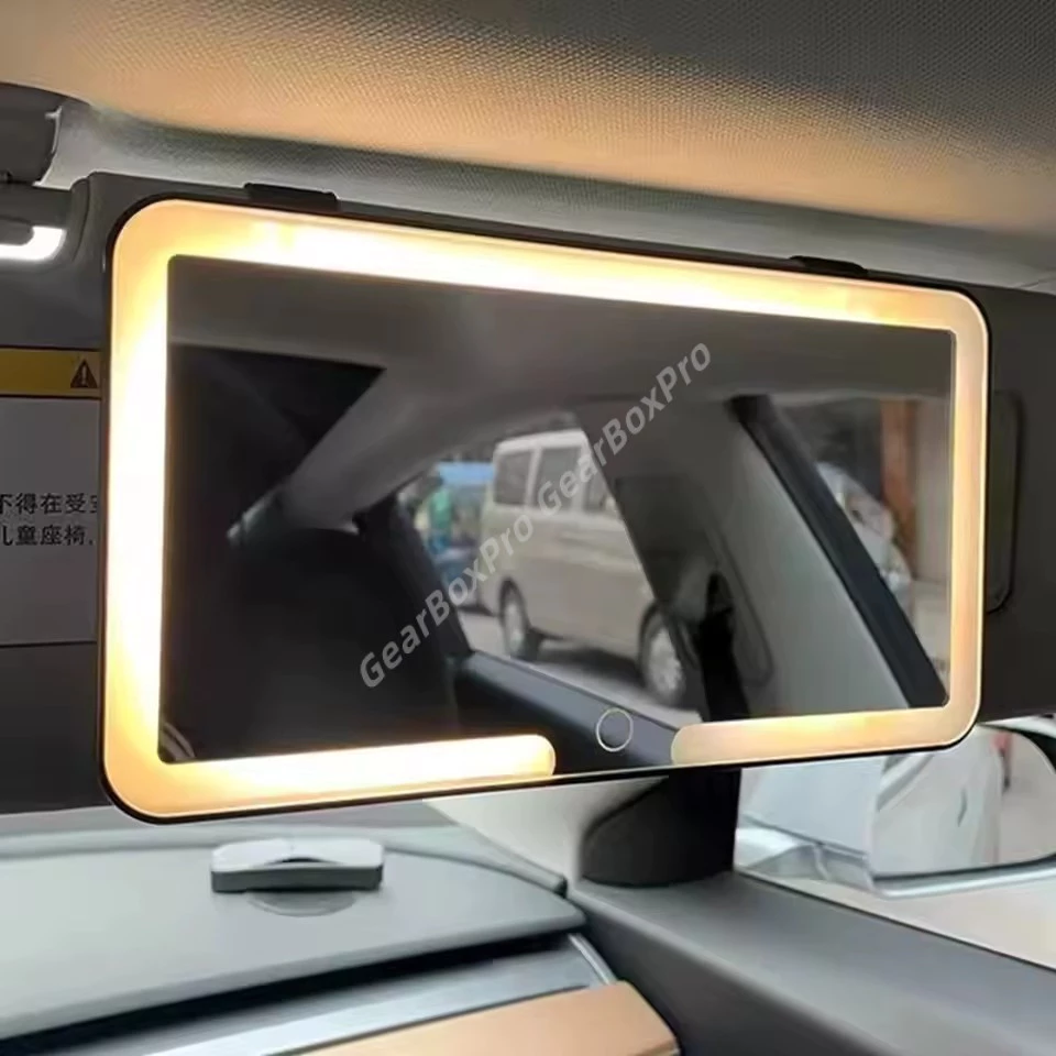 กระจกแต่งหน้ารถยนต์ LED ปรับแสง 3 ระดับ หน้าจอสัมผัส thumbnail 6
