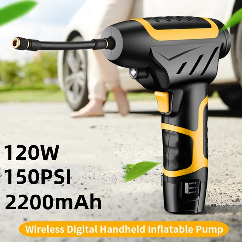 Portable Car Tire Inflator Air Pump Handheld Automatic Tire Inflator Air Compressor Digital Pressure