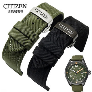 สายนาฬิกา ผ้าแคนวาส ไนลอน 22 มม. สําหรับ Citizen BM8475 BM7140