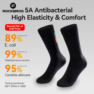 ROCKBROS ถุงเท้า 5A ต้านเชื้อแบคทีเรีย ซึมง่าย แห้งไว สำหรับ…