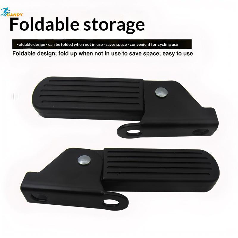 NDY 1 คู่ไนลอนน้ําหนักเบา/เหล็ก Anti-Slip จักรยานเหยียบอุปกรณ์เสริมพับเท้าเหยียบด้านหน้าสําหรับ Yadi