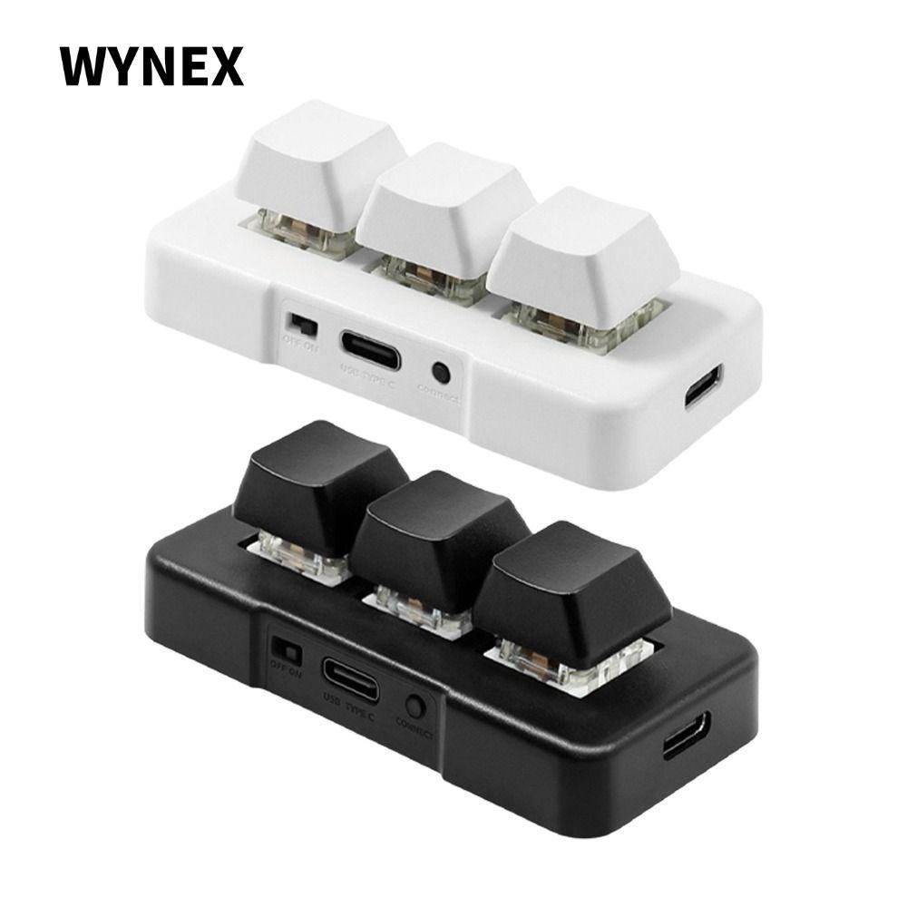 แป้นพิมพ์ WYNEX,3 คีย์MK321U MK321G MK321BTแป้นพิมพ์ที่กําหนดเอง,สีดําสีขาวUSB+BT Dual-mode Miniอุปก