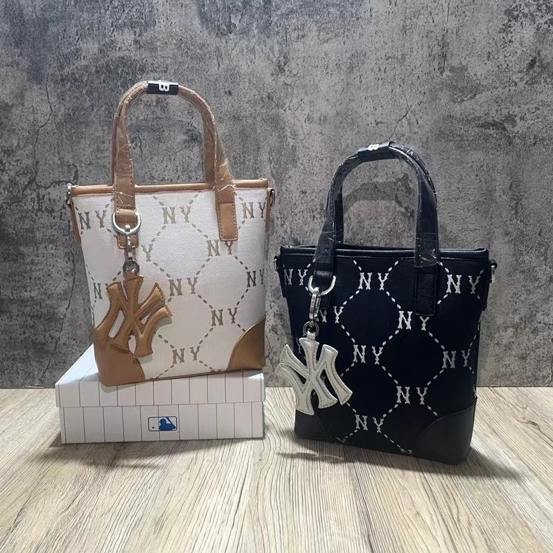 MLB-NY2024 ใหม่ผู้ชายและผู้หญิงคู่กระเป๋าถังกระเป๋าถือแฟชั่นตะกร้ากระเป๋าถือ