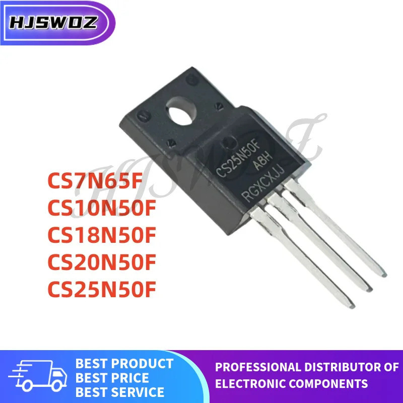 5PCS CS7N65F CS10N50F CS18N50F CS20N50F CS25N50F TO-220F Field Effect ทรานซิสเตอร์