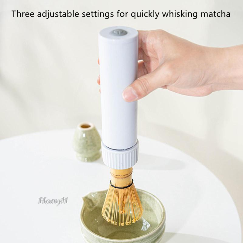 [Homyl1] ไฟฟ้า Matcha Whisk Type C ชาร์จ 3 เกียร์ปรับสําหรับ Matcha Tea Lover Stirrer มือถือสําหรับ 