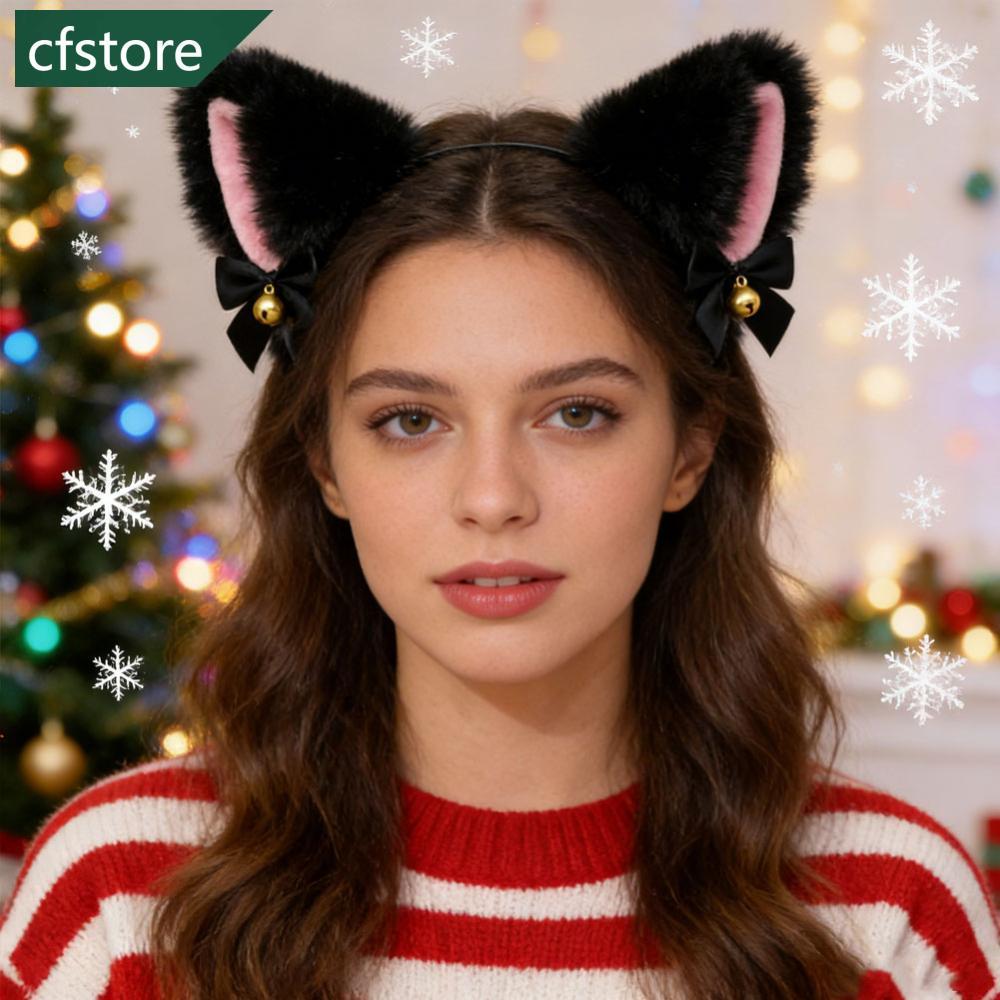 CSE น่ารักอะนิเมะ Lolita Cat Fox ขนหูแถบคาดศีรษะริบบิ้น Bell กิ๊บติดผม Masquerade วันเกิดคอสเพลย์อุป