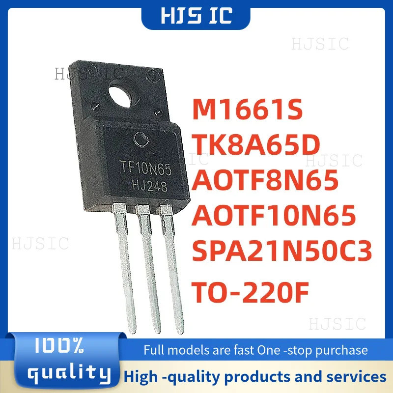 5PCS SPA21N50C3 M1661S AOTF8N65 AOTF10N65 TK8A65D TO-220F 21N50C3 TF8N65 TF10N65 K8A65D Field Effect