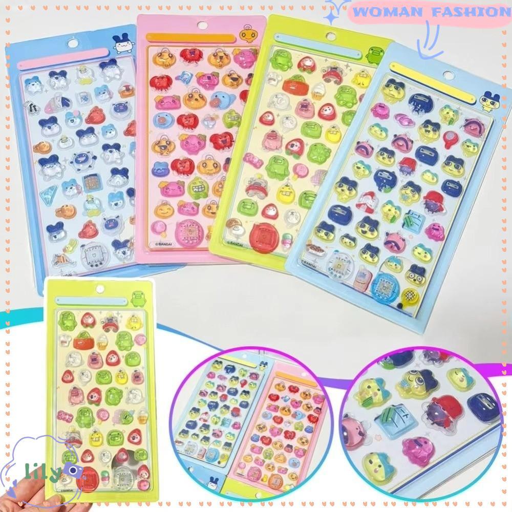 LILY Tamagotchi สติ๊กเกอร์, สติ๊กเกอร์การ์ตูน Bonbon Drop Seal สติกเกอร์คริสตัล, การออกแบบโปร่งใสบรร